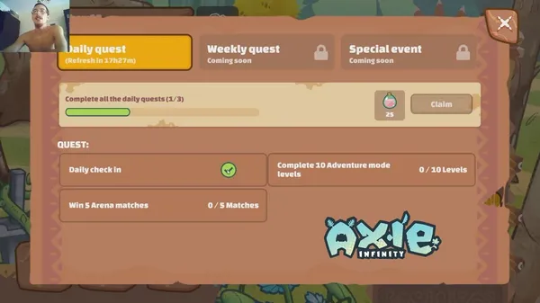 game axie infinity - Axie Infinity: Daily Quests